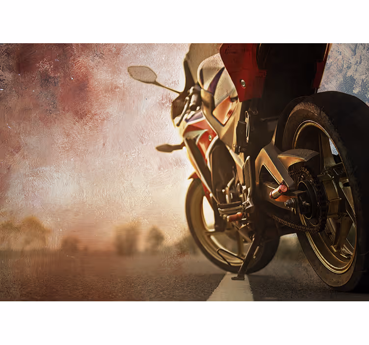 Fotomurale veicoli vista stradale in moto - TenStickers