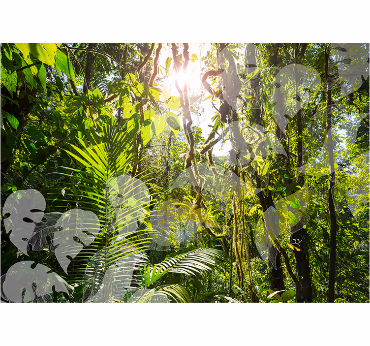 Fotomurali natura rifugio nel verde lussureggiante - TenStickers