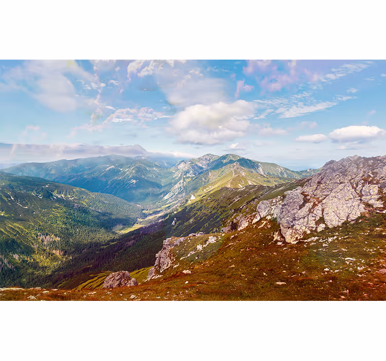Fotomurale montagna vista panoramica montagne - TenStickers