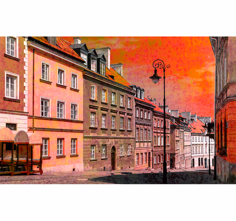 Fotomurale città affascinante strada europea - TenStickers