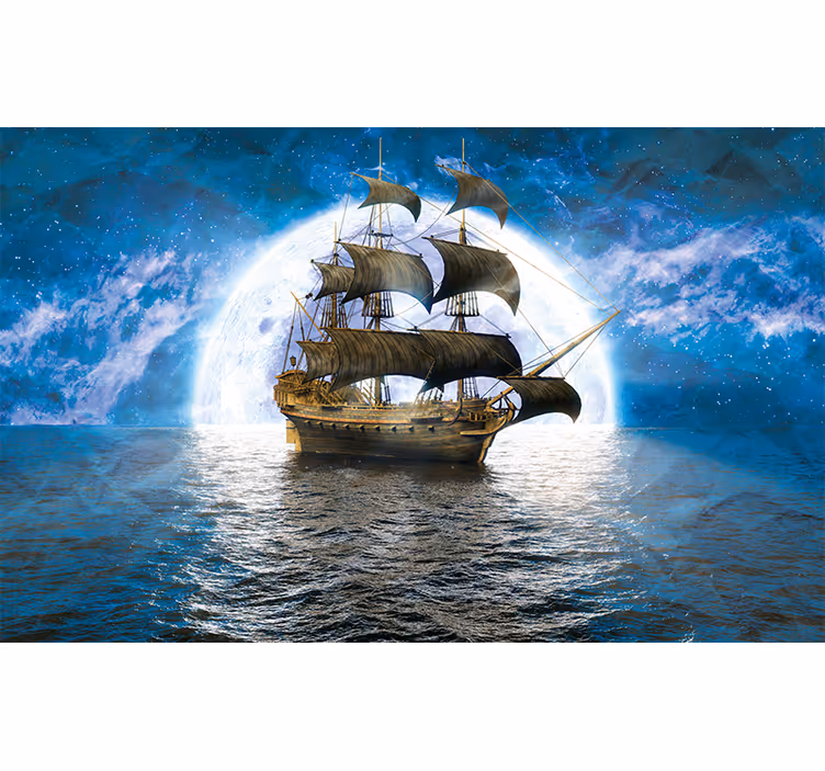 Fotomurale fantasia viaggio avventuroso in nave - TenStickers