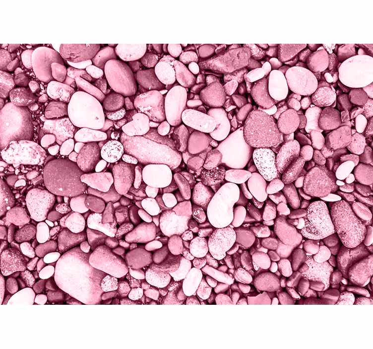 Fotomurale per bagno disposizione di ciottoli rosa - TenStickers