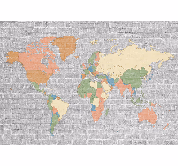 Fotomurale mappamondo atlante globale esteso - TenStickers