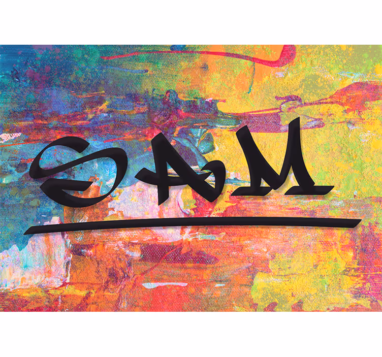 Fotomurale personalizzato arte del nome colorata - TenStickers
