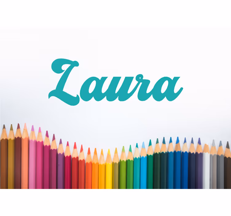Fotomurale personalizzato Matite colorate personalizzabili - TenStickers