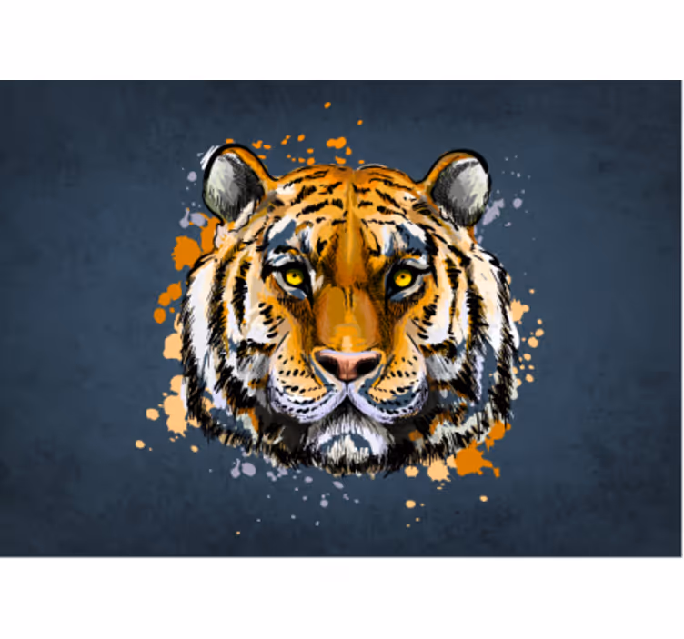 Fotomurali animali diversi ritratto di tigre maestosa - TenStickers