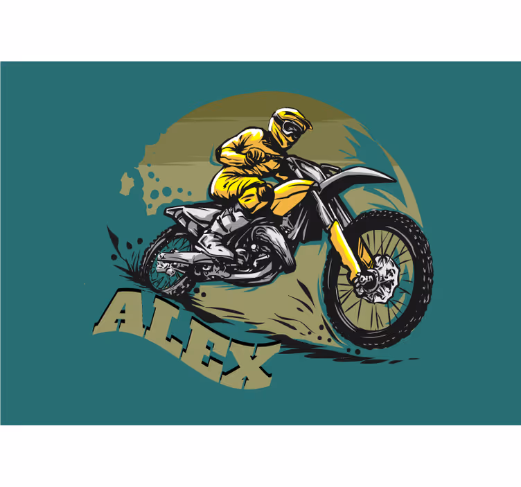 Fotomurale veicoli motocross rider in azione - TenStickers