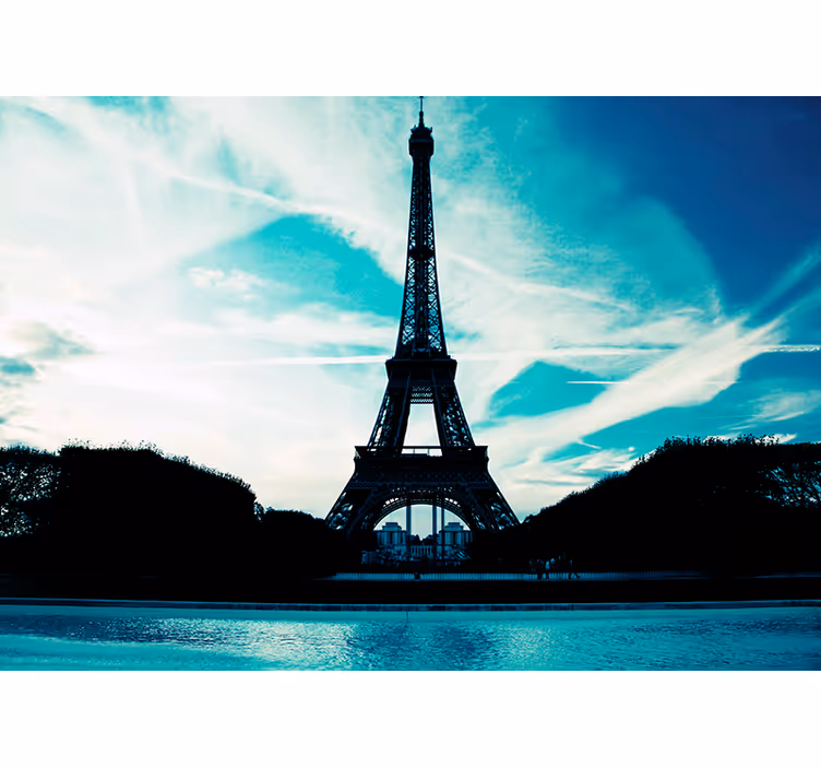 Fotomurale Parigi contorno della torre eiffel - TenStickers