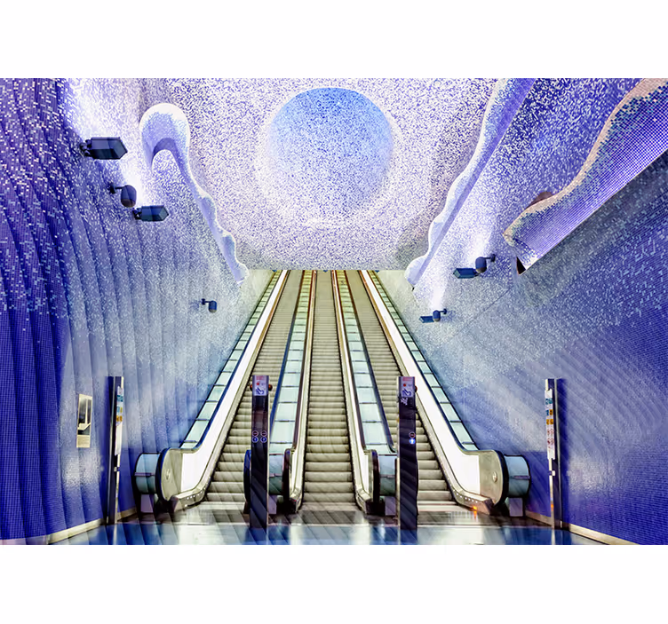 Fotomurale città arte d'ingresso della scala - TenStickers