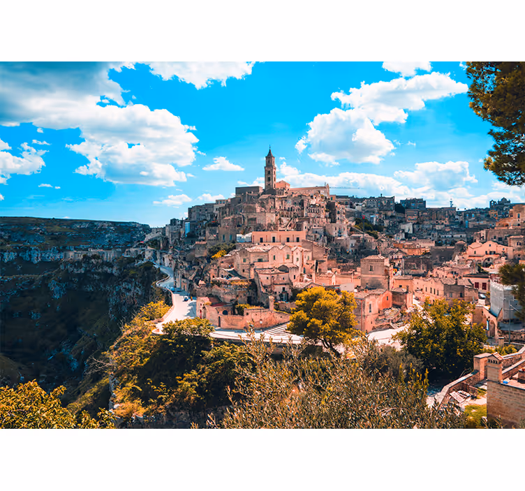 Fotomurale città paesaggio storico di matera - TenStickers