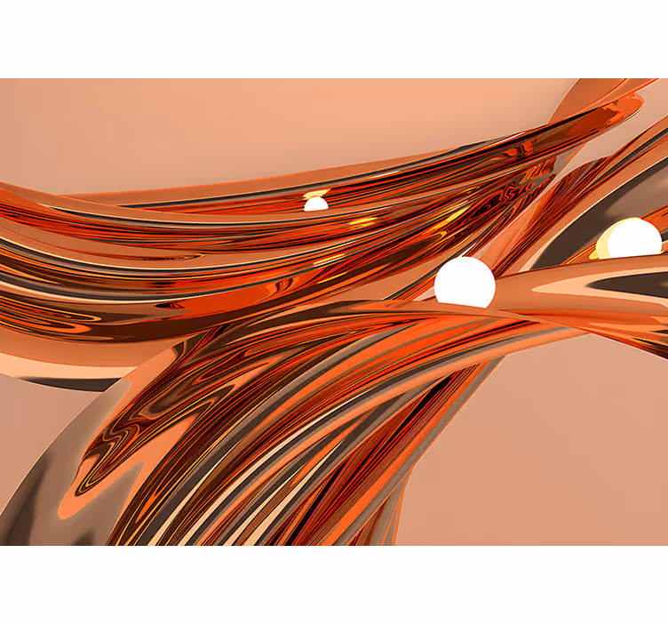 Fotomurale astratto curve organiche fluide - TenStickers