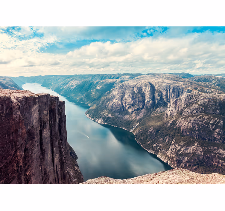 Fotomurale paesaggi prospettiva grande fjord - TenStickers