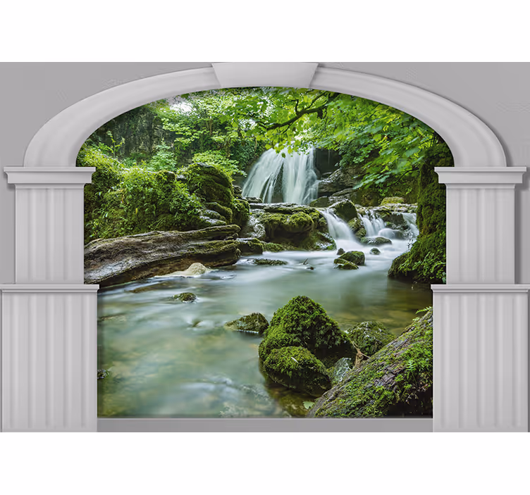 Fotomurale cascate Pilar 3d con - TenStickers