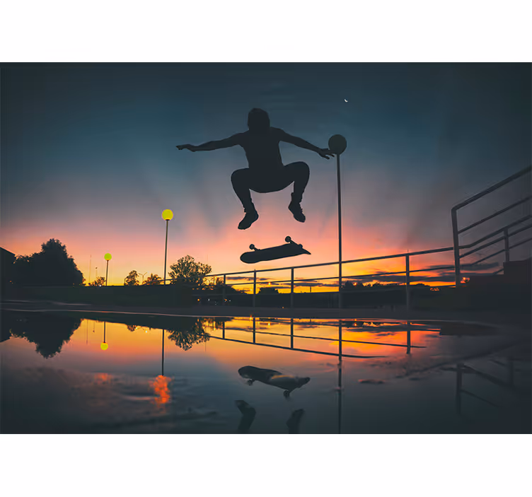 Fotomurale musicale pattinatore in movimento - TenStickers