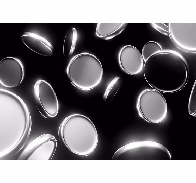 Fotomurale astratto forme rotonde alla deriva - TenStickers