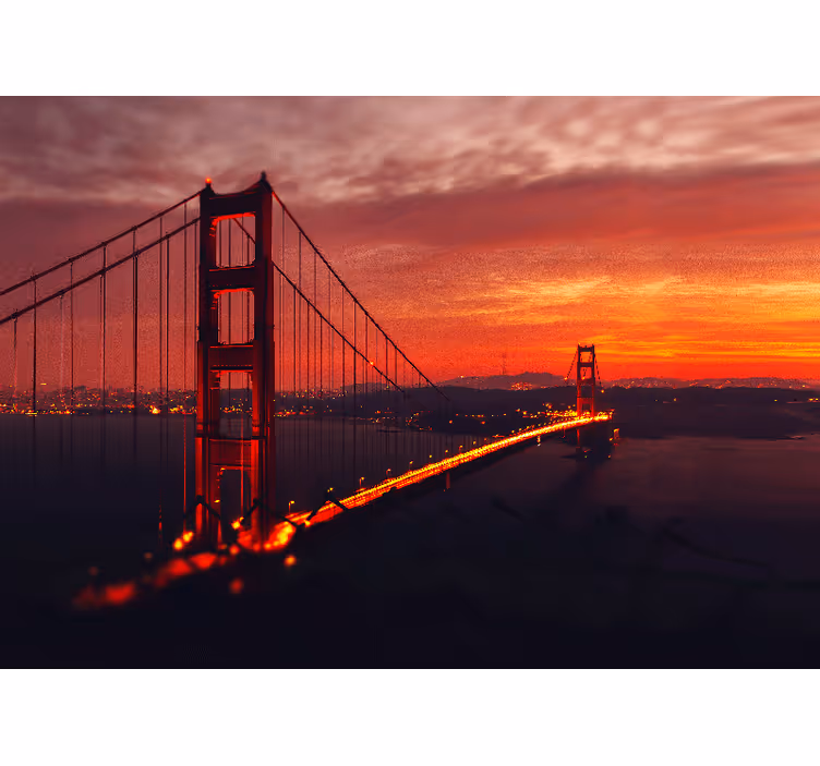 Fotomurale città arco di golden gate - TenStickers