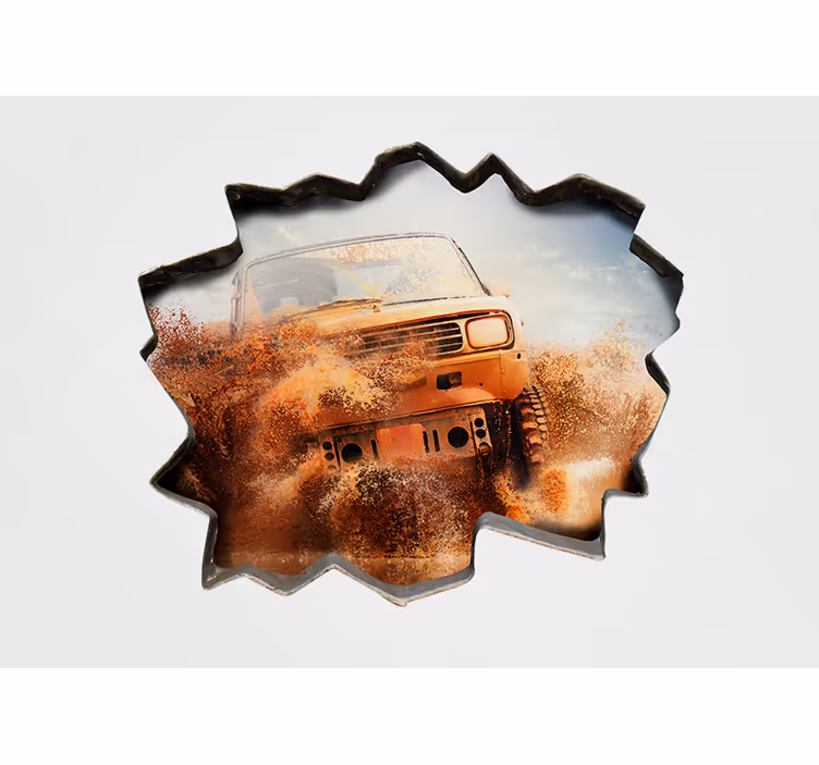Fotomurale veicoli fuoristrada arrugginito - TenStickers