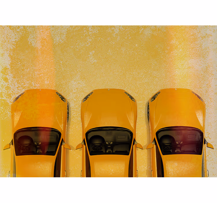 Fotomurale veicoli auto sportive gialle - TenStickers