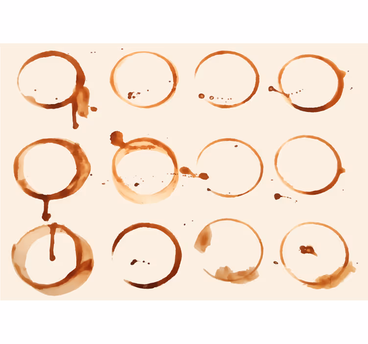 Fotomurale per cucina modelli di anelli di caffè - TenStickers