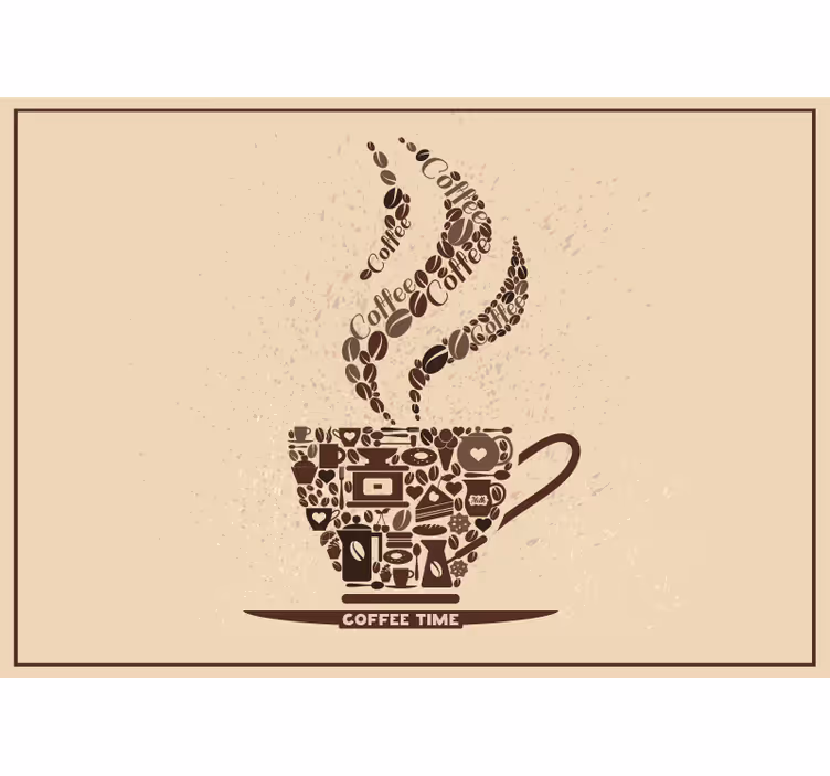 Fotomurali frasi momenti di caffè - TenStickers