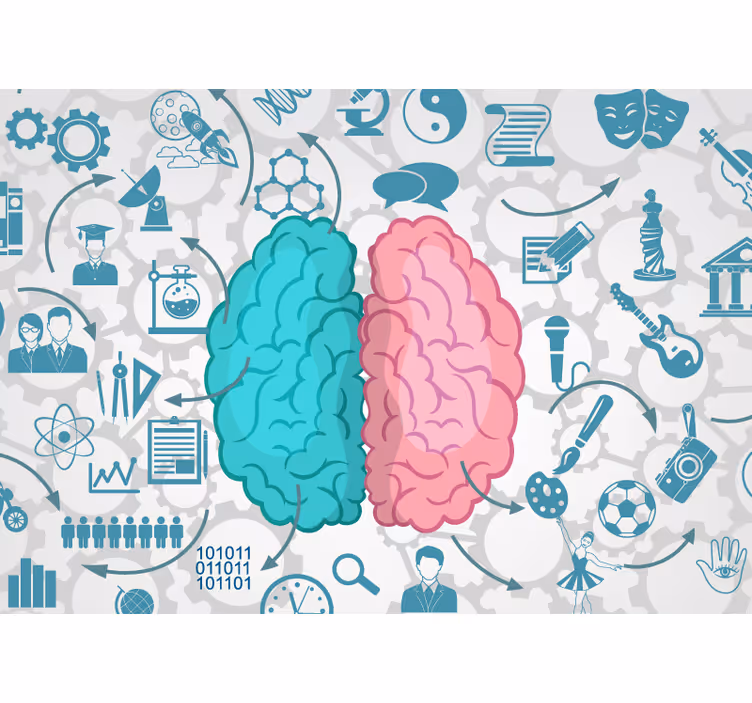 Fotomurale moderno concetto di cervello creativo - TenStickers