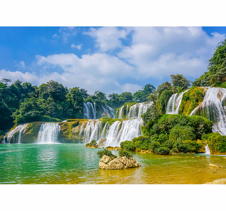 Fotomurali cascate vista di cascate tranquille - TenStickers