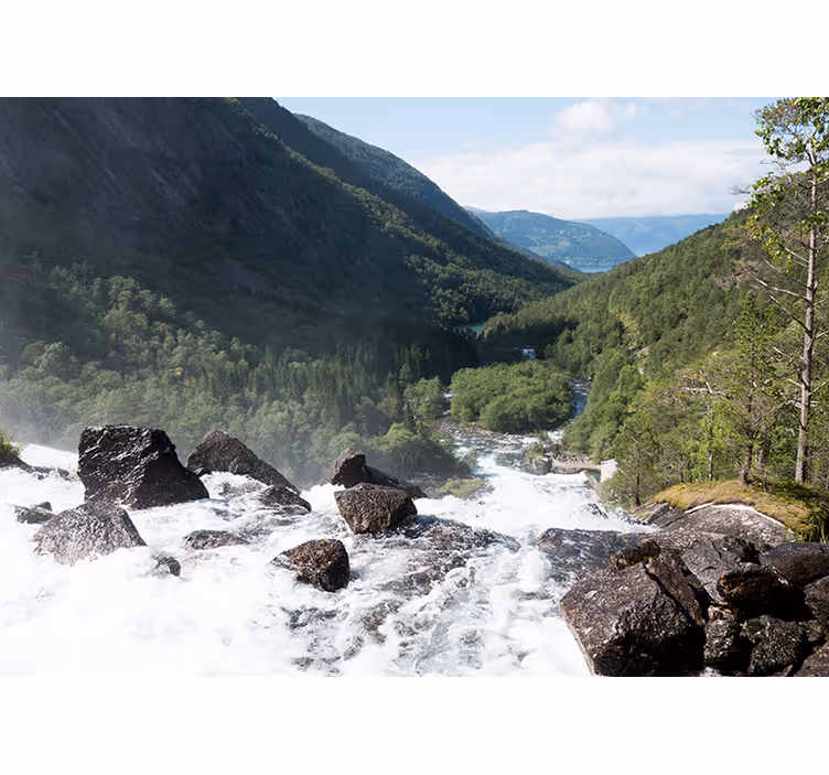 Fotomurali natura paesaggio di fiume che scorre - TenStickers