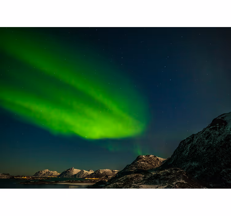 Carta da parati natura vetrina delle auree boreali - TenStickers