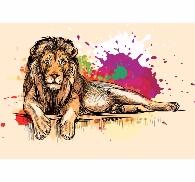 Fotomurali leone immagine di leone regale - TenStickers