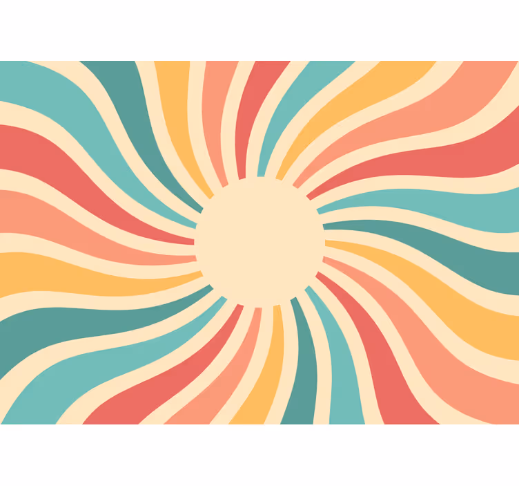 Fotomurale astratto onde di colore radiante - TenStickers