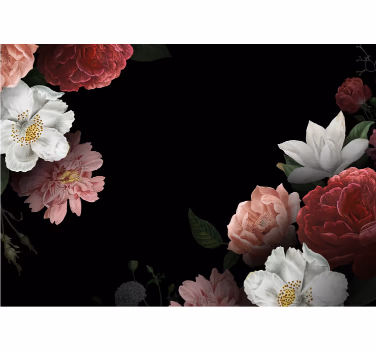 Fotomurale fiori composizione floreale raffinata - TenStickers
