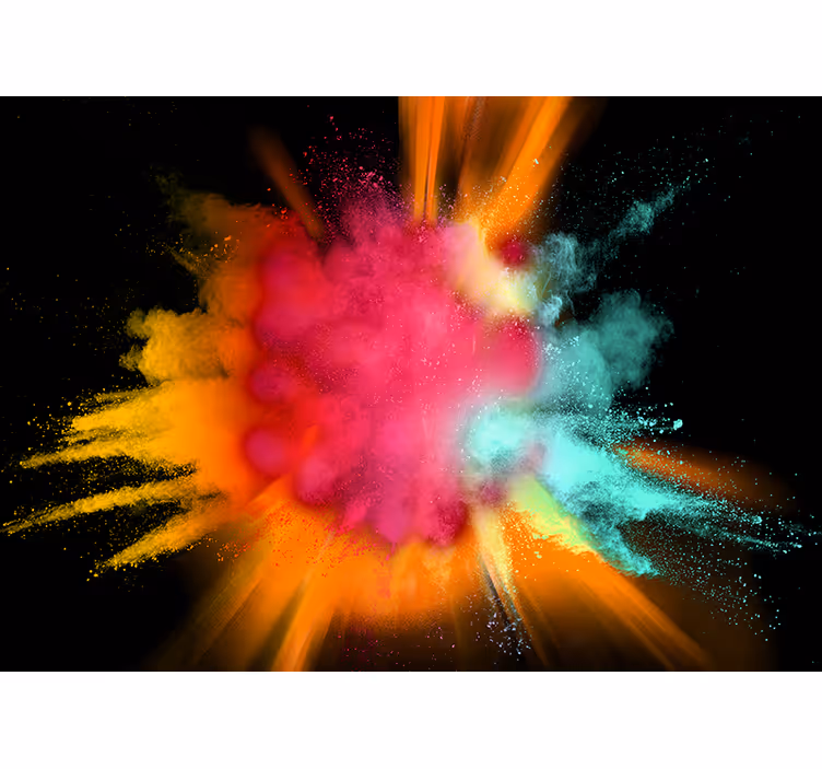 Fotomurale astratto esplosione di polveri colorate - TenStickers