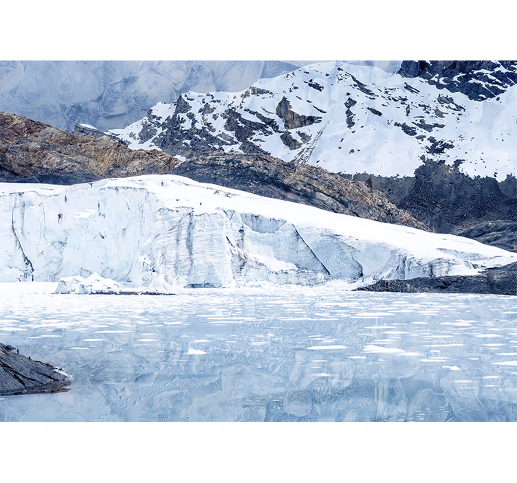 Fotomurale montagna catena glaciale maestosa - TenStickers