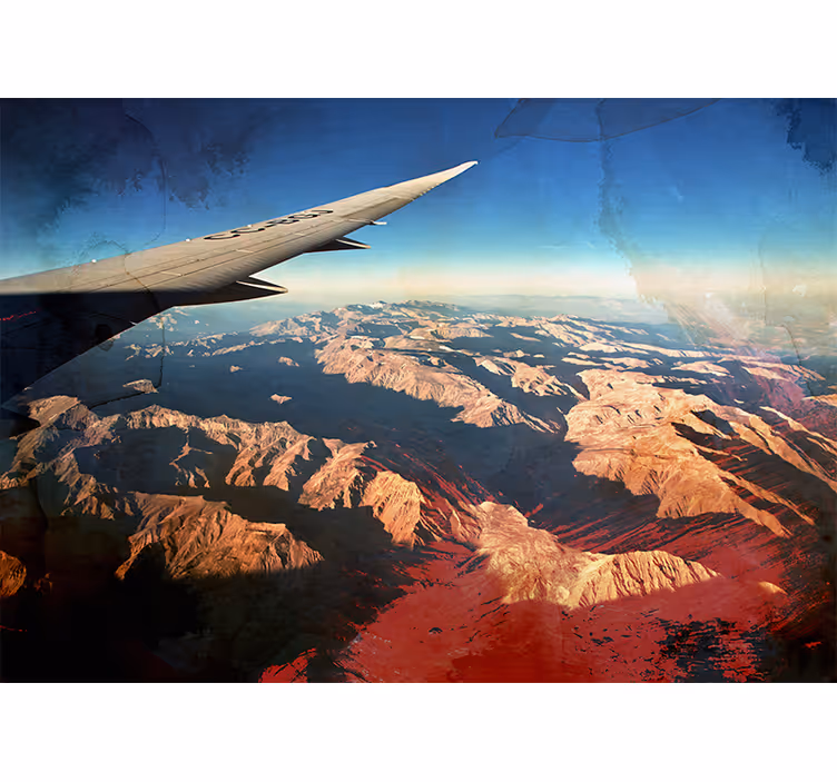 Fotomurale veicoli vista aerea di montagna - TenStickers