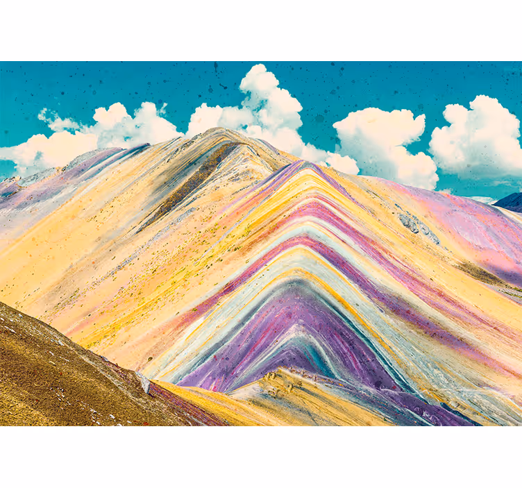 Fotomurale paesaggi cime montane colorate - TenStickers