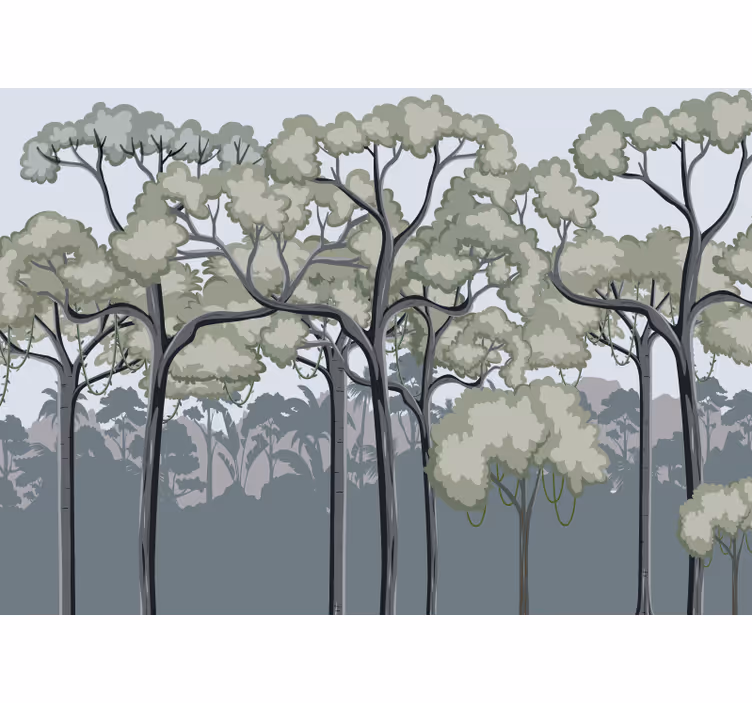 Fotomurale foresta chioma degli alberi serena - TenStickers