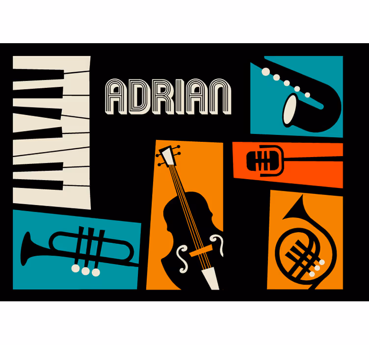 Fotomurale musicale strumenti musicali vivaci - TenStickers