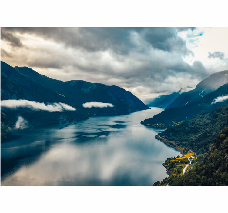 Fotomurale paesaggi lago di montagna specchio - TenStickers