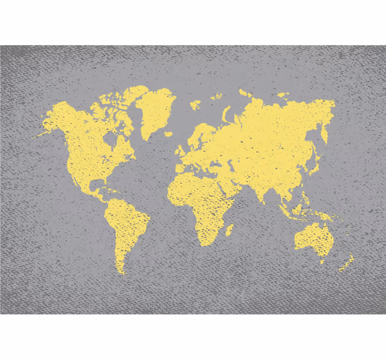 Fotomurale mappamondo mappa del mondo contorni - TenStickers