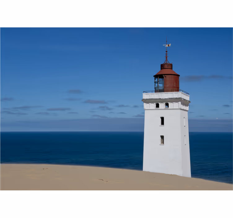 Fotomurale montagna faro sull'oceano - TenStickers