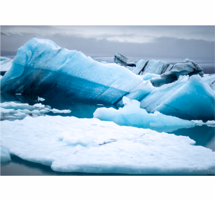 Fotomurale montagna formazioni di ghiaccio glaciali - TenStickers