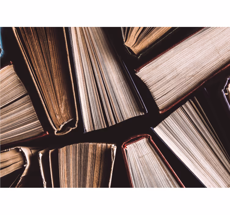 Fotomurale artistico libri impilati insieme - TenStickers
