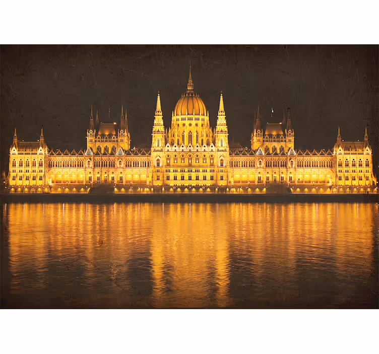 Fotomurali città e paesi vista notturna di budapest - TenStickers