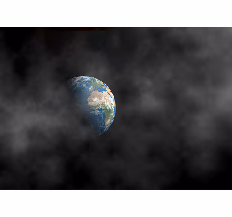 Fotomurale spaziale terra circondata da nuvole - TenStickers