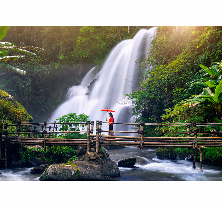 Fotomurale paesaggi cascata serene - TenStickers
