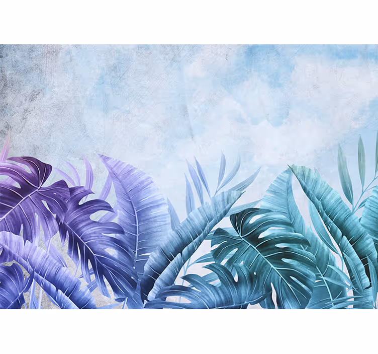Carta da parati natura idea foglia tropicale - TenStickers