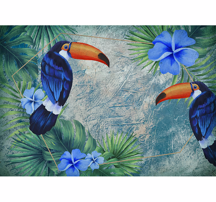 Fotomurale animali duo di tucani tropicali - TenStickers