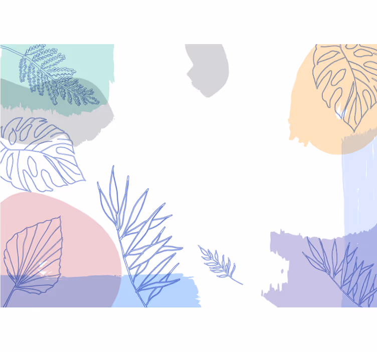 Fotomurali natura forme geometriche foglie - TenStickers