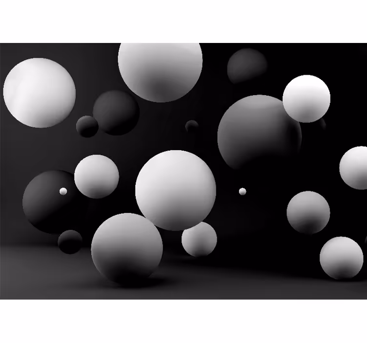 Fotomurale astratto composizione di sfere geometriche - TenStickers