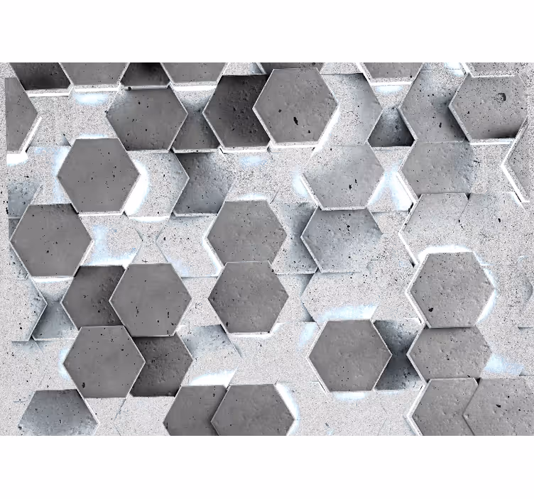 Fotomurale textures pattern in cemento esagonale - TenStickers